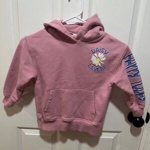 Zara Pink Kids Hoodie with Daisy Print